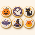 Halloween Sugar Set — six different printed cookie designs