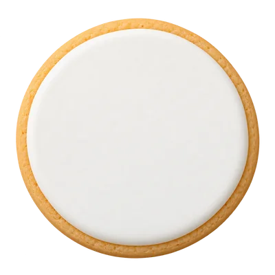 Smaller round custom cookie, 7.5 cm