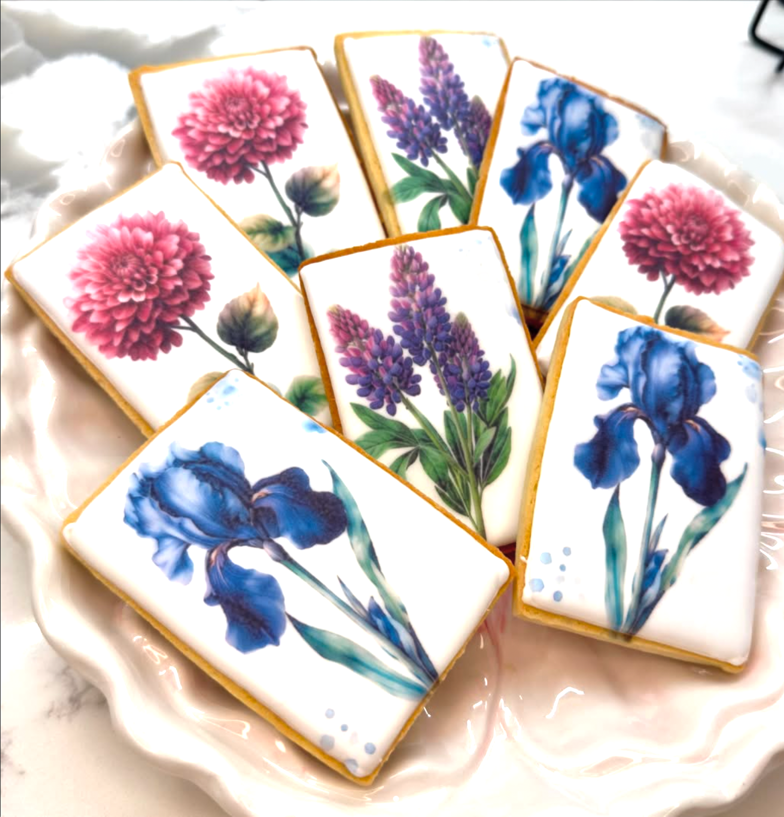 Printed Sugar – floral custom sugar cookies